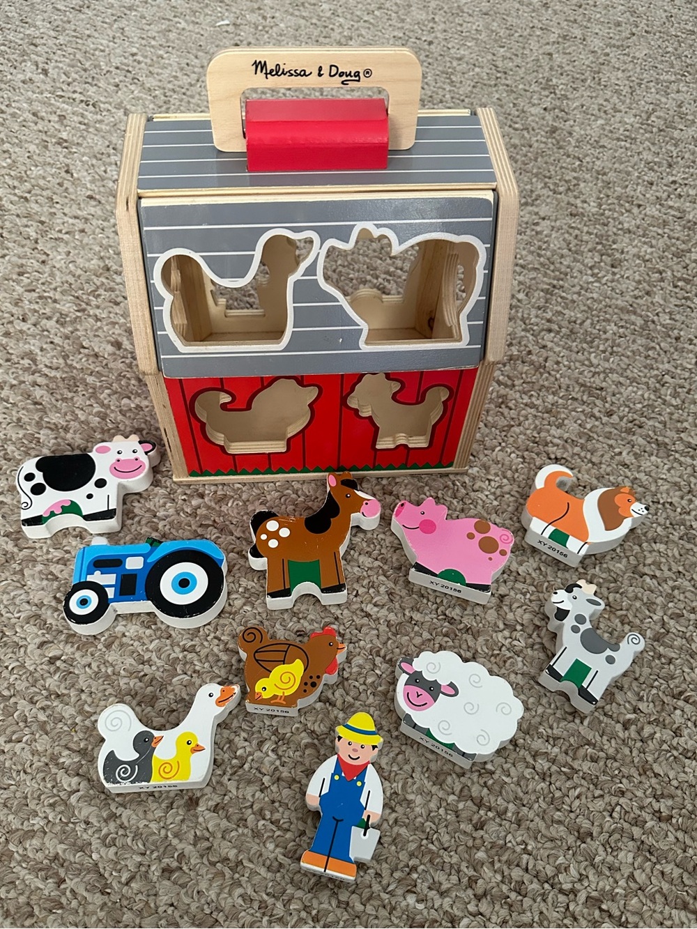 Melissa & Doug Wooden Take Along Sorting Barn